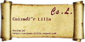 Csizmár Lilla névjegykártya